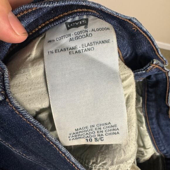 Levis 505 Straight Leg Denim Blue Jeans US Women's 10 - Picture 4 of 7